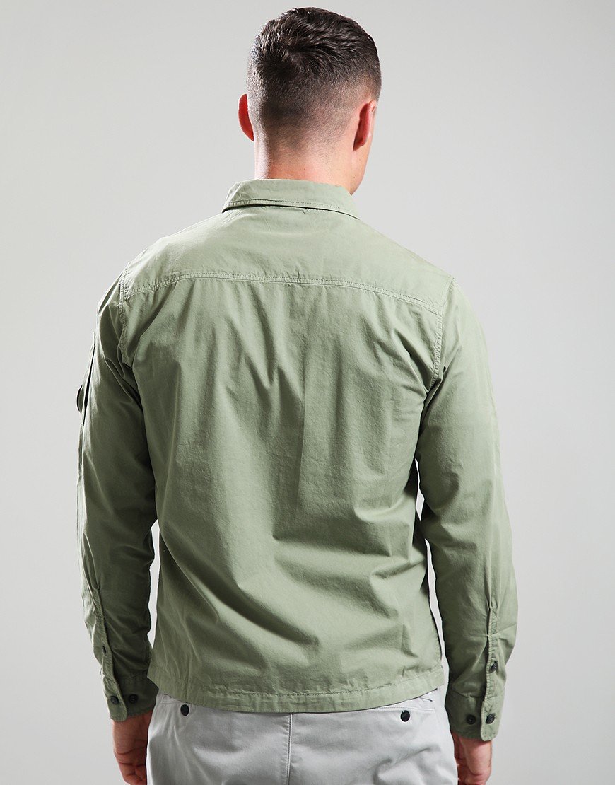 C.P. Company Organic Gabardine Overshirt Seagrass