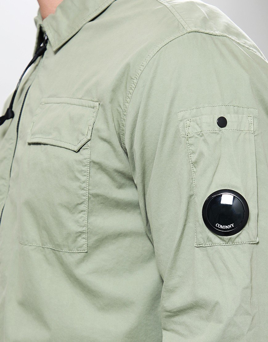 C.P. Company Organic Gabardine Overshirt Seagrass