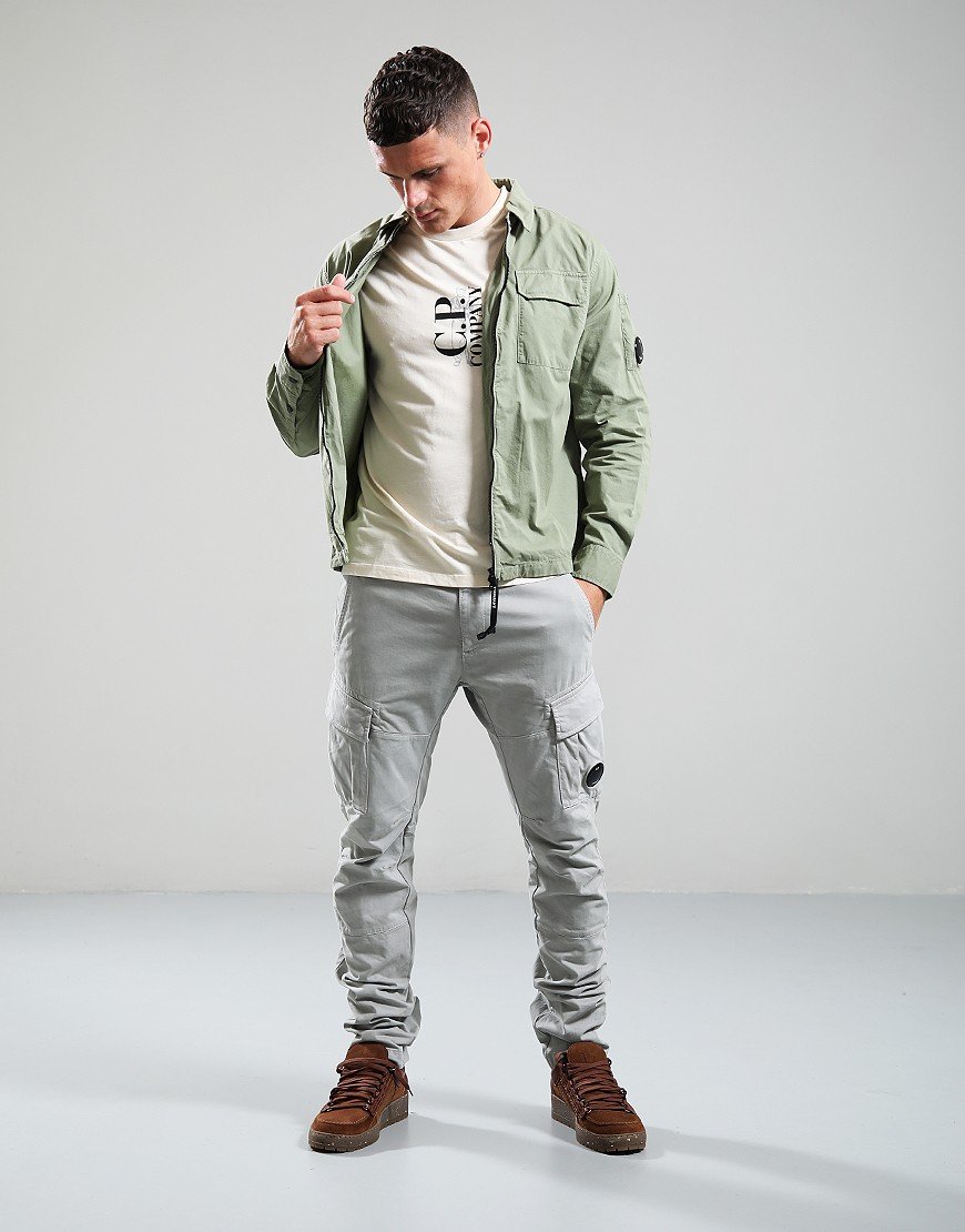 C.P. Company Organic Gabardine Overshirt Seagrass