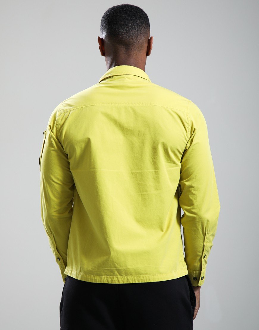 C.P. Company Organic Gabardine Zipped Lens Overshirt Antique Moss