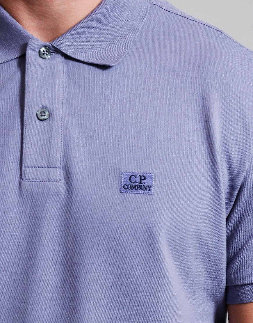C P Company Piquet Polo Shirt Lavender Violet Terraces Menswear