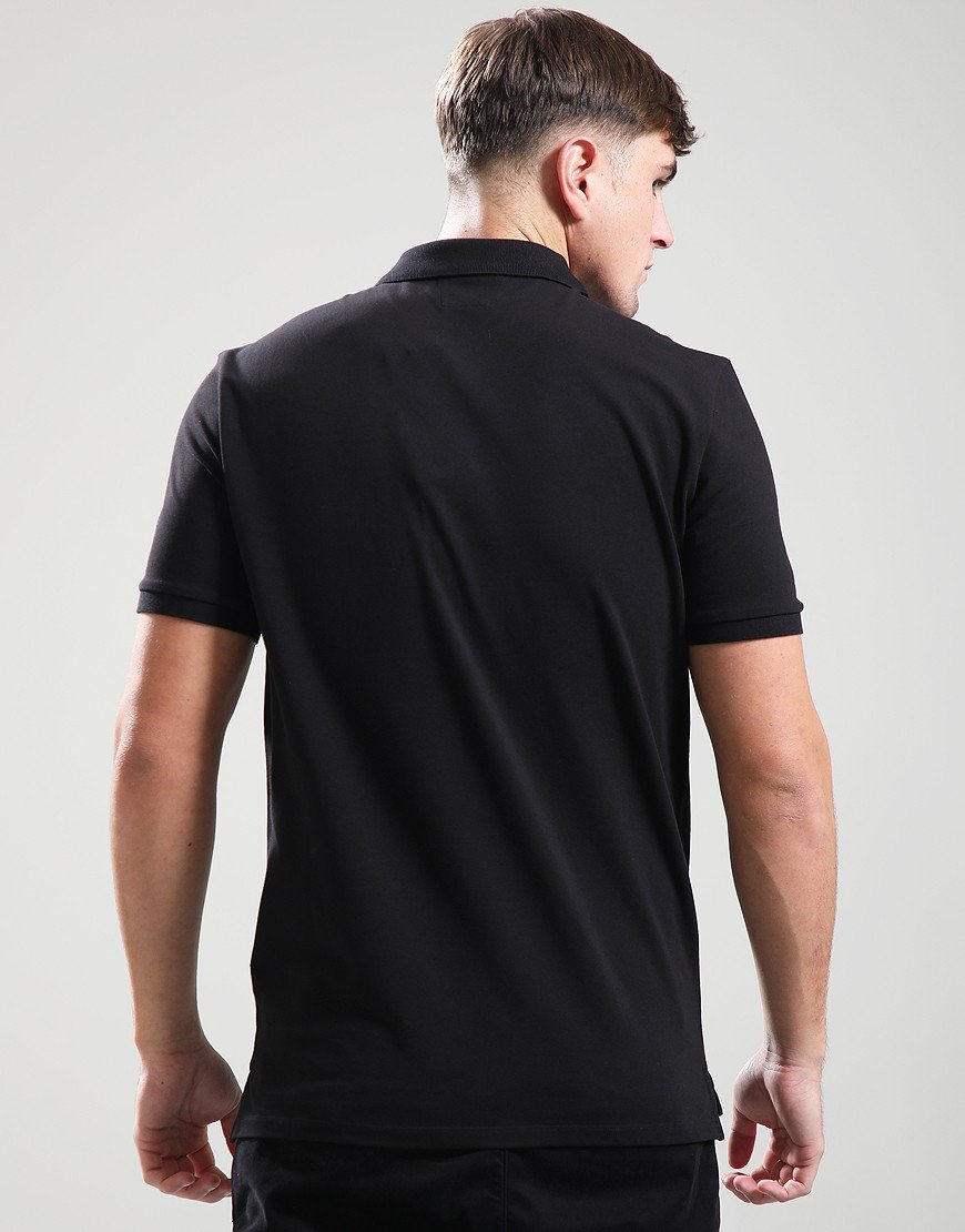 C.P. Company Stretch Piquet Polo Shirt Black