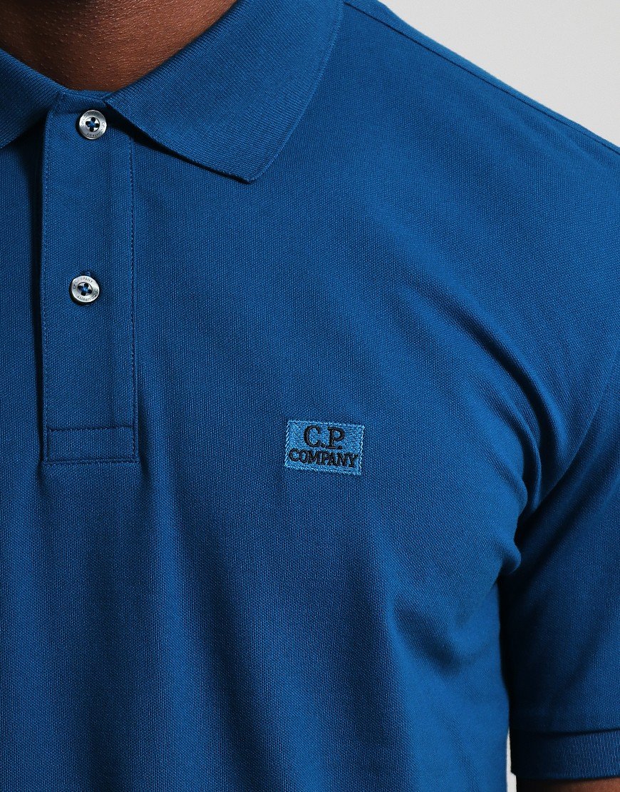 C.P. Company Stretch Piquet Polo Shirt Ink Blue