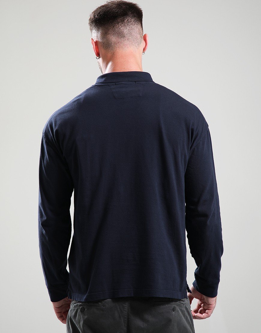 C.P. Company 20/1 Jersey Long Sleeve Polo Shirt Total Eclipse
