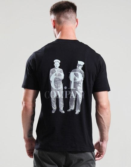 C.P. Company 30/1 Jersey Back Print T-Shirt Black