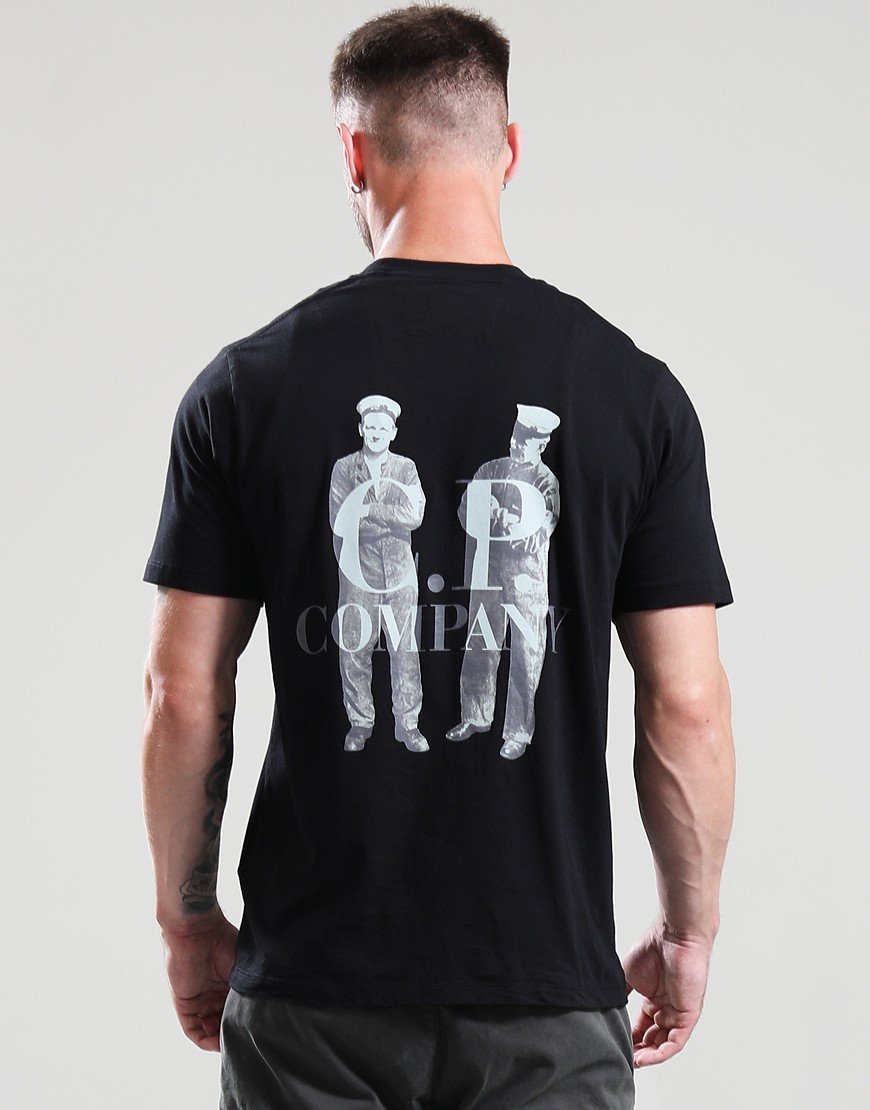 C.P. Company 30/1 Jersey Back Print T-Shirt Black