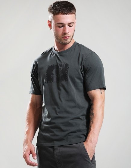 C.P. Company 30/1 Jersey Label T-Shirt Dark Shadow