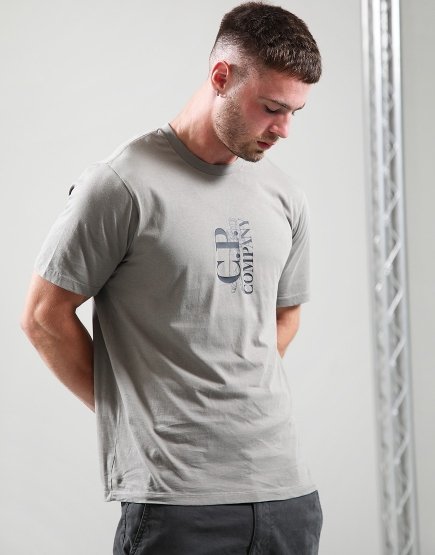 C.P. Company 30/1 Jersey Vertical Logo T-Shirt Fallen Rock