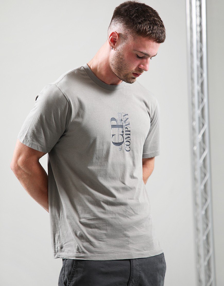 C.P. Company 30/1 Jersey Vertical Logo T-Shirt Fallen Rock