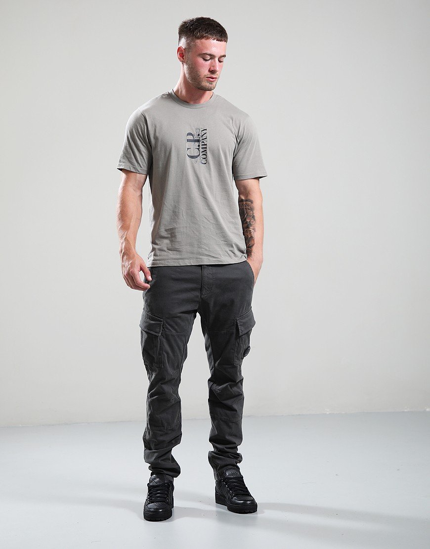 C.P. Company 30/1 Jersey Vertical Logo T-Shirt Fallen Rock