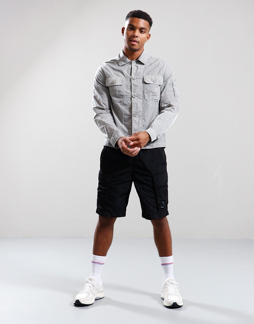 C.P. Company Chrome-R Pocket Overshirt Drizzle - Terraces Menswear