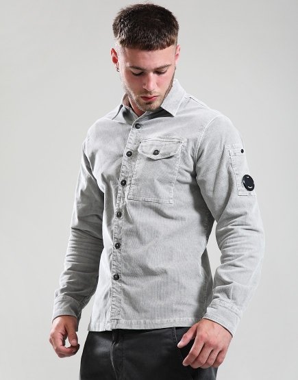 C.P. Company Corduroy Lens Button Shirt London Fog