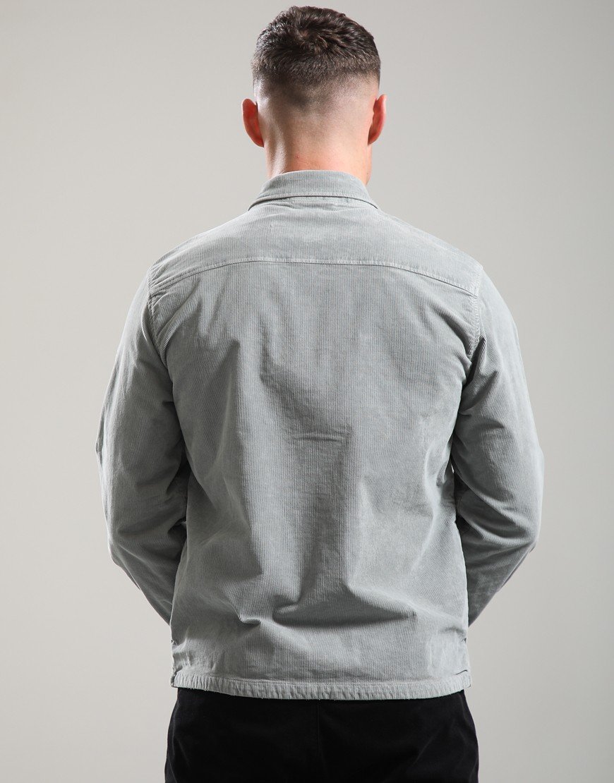 C.P. Company Corduroy Lens Zipped Overshirt Flint Grey