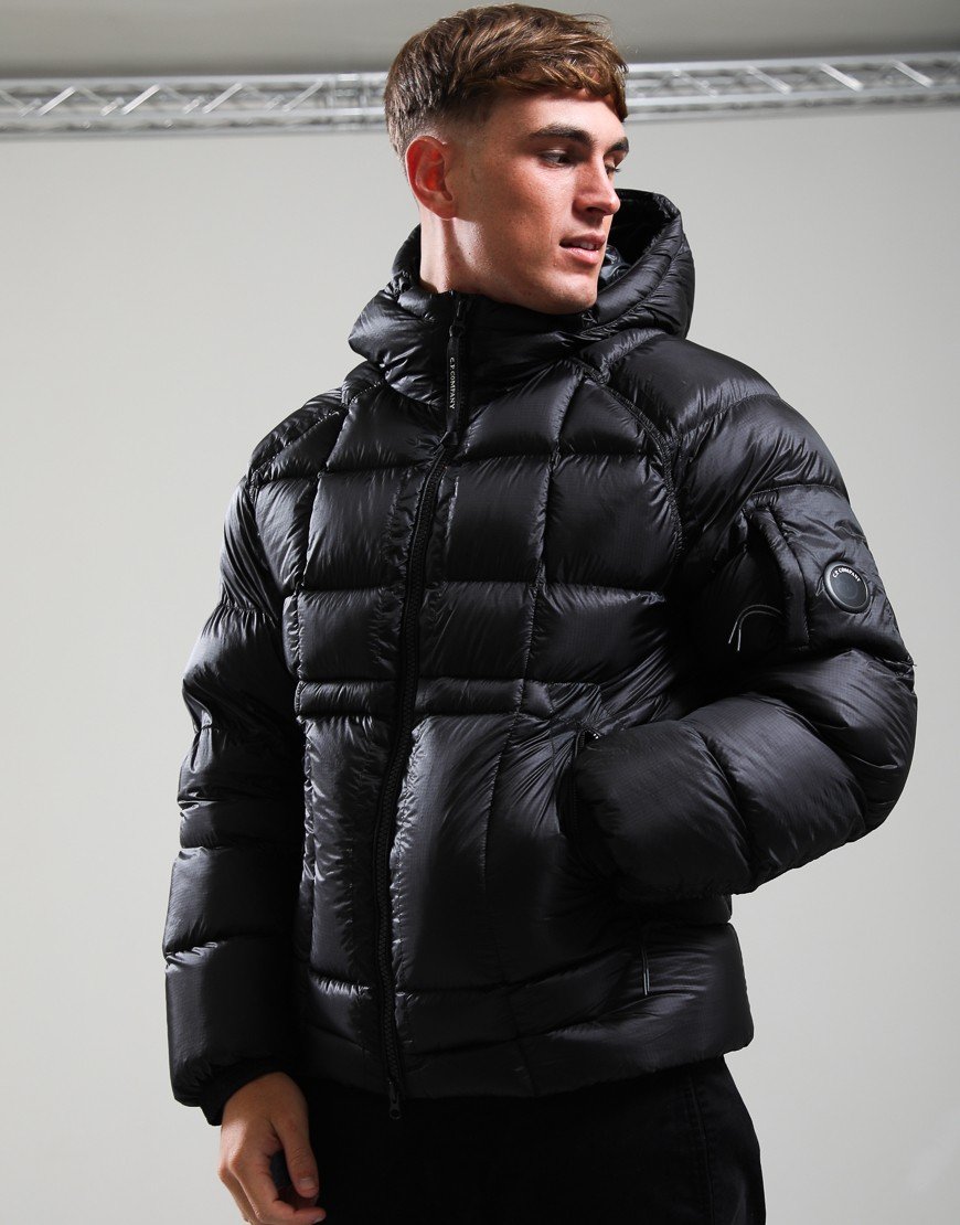 C.P. Company D.D. Shell Hooded Down Jacket Black