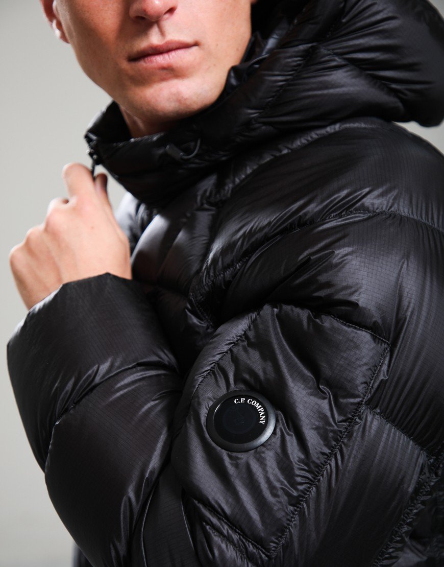 C.P. Company D.D. Shell Hooded Down Jacket Black