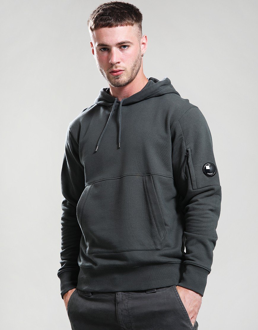 C.P. Company Diagonal Raised Fleece Hooded Sweat Dark Shadow