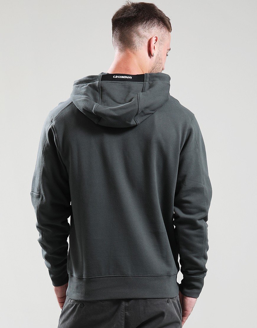 C.P. Company Diagonal Raised Fleece Hooded Sweat Dark Shadow