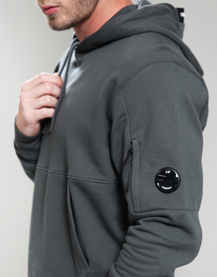 C.P. Company Diagonal Raised Fleece Hooded Sweat Dark Shadow