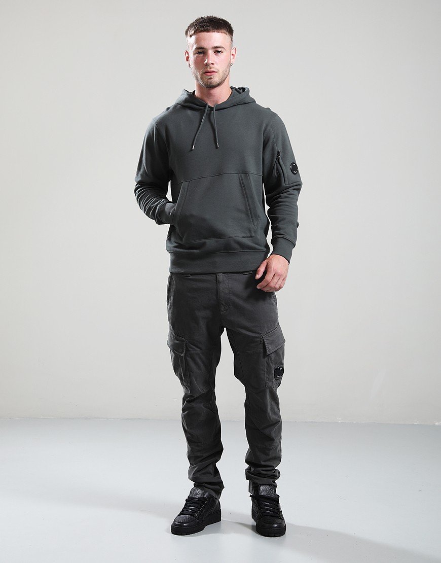 C.P. Company Diagonal Raised Fleece Hooded Sweat Dark Shadow