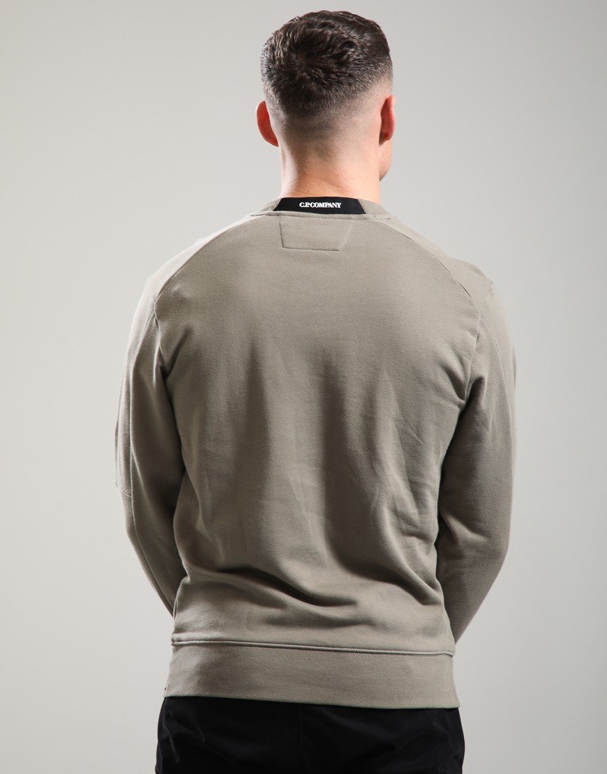 C.P. Company Diagonal Raised Fleece Crew Lens Sweatshirt Fallen Rock