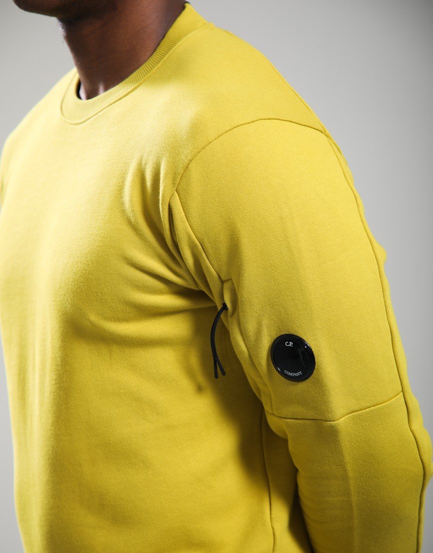 C.P. Company Diagonal Raised Fleece Lens Crew Neck Sweat Antique Moss