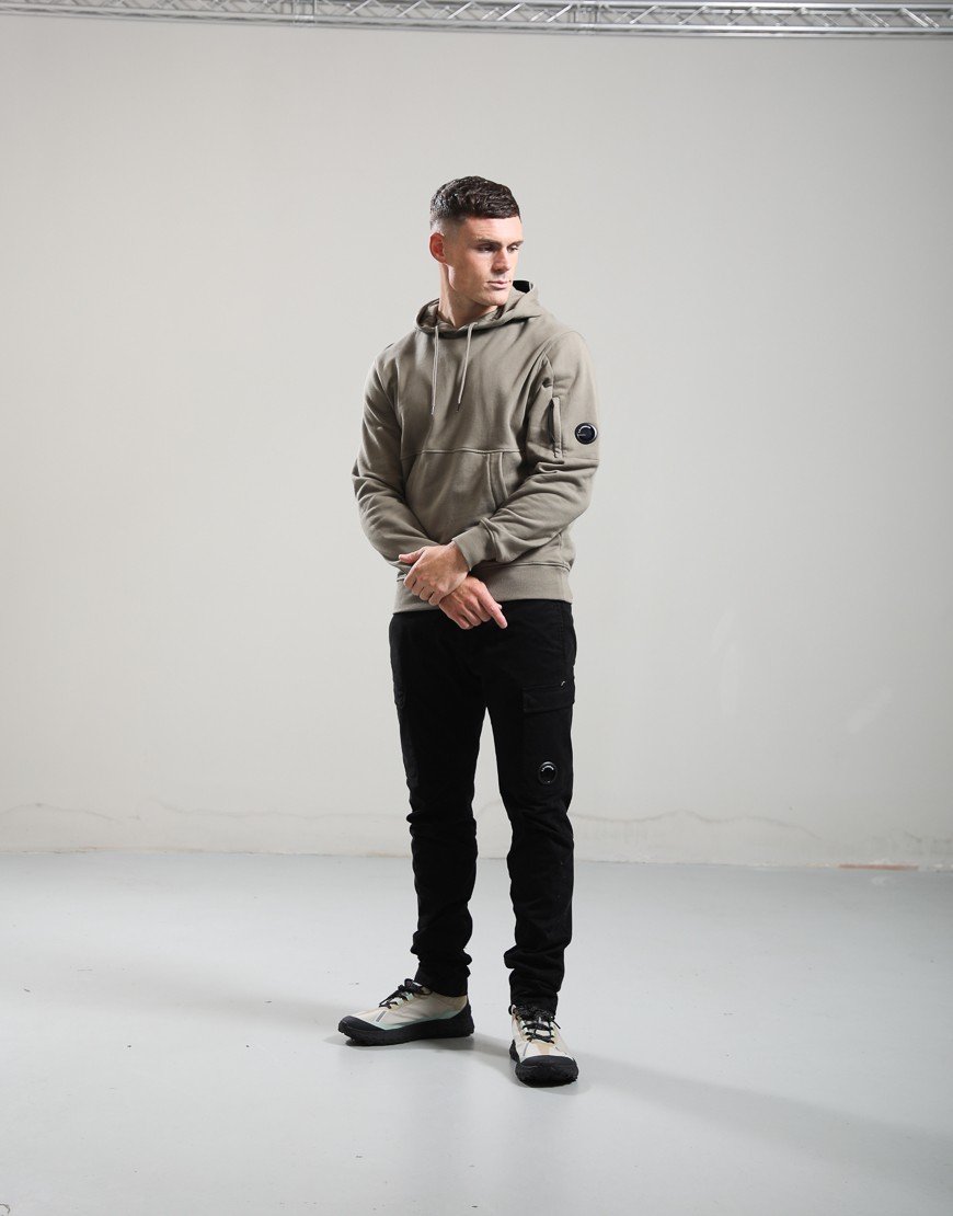 C.P. Company Diagonal Raised Fleece Hooded Lens Sweatshirt Fallen Rock