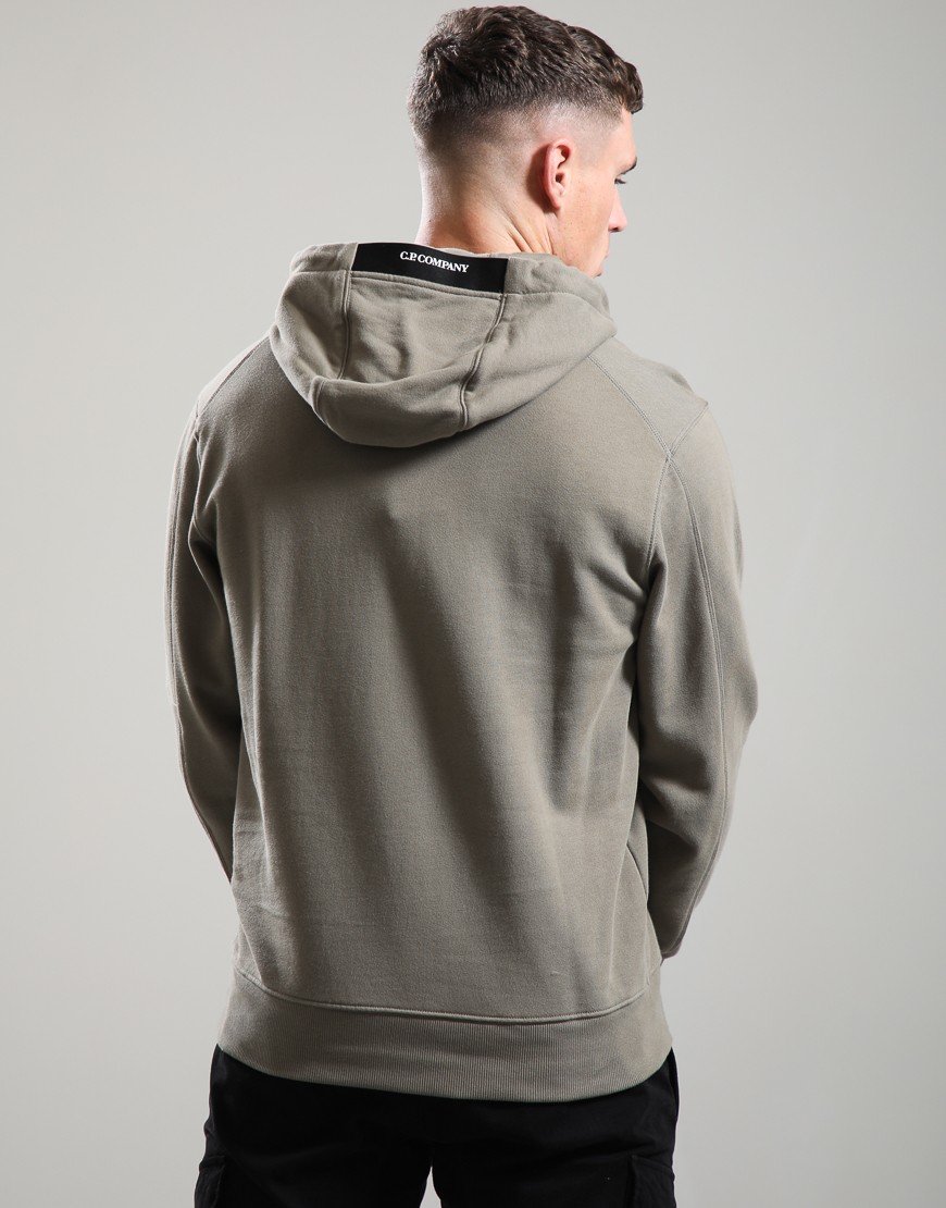 C.P. Company Diagonal Raised Fleece Hooded Lens Sweatshirt Fallen Rock