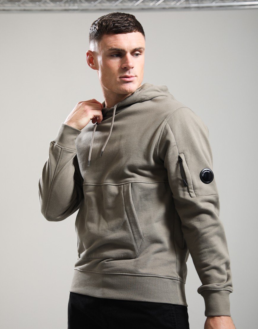 C.P. Company Diagonal Raised Fleece Hooded Lens Sweatshirt Fallen Rock