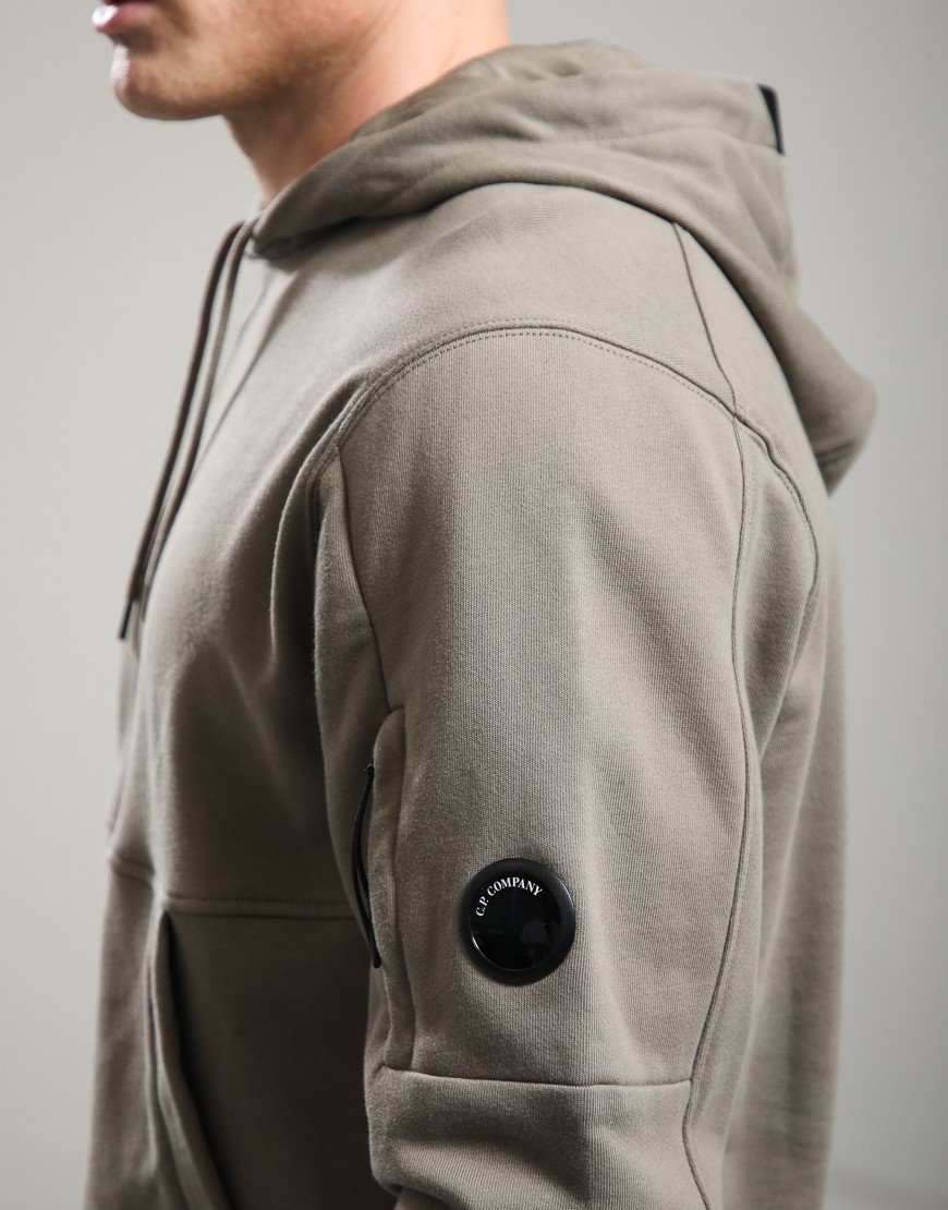 C.P. Company Diagonal Raised Fleece Hooded Lens Sweatshirt Fallen Rock