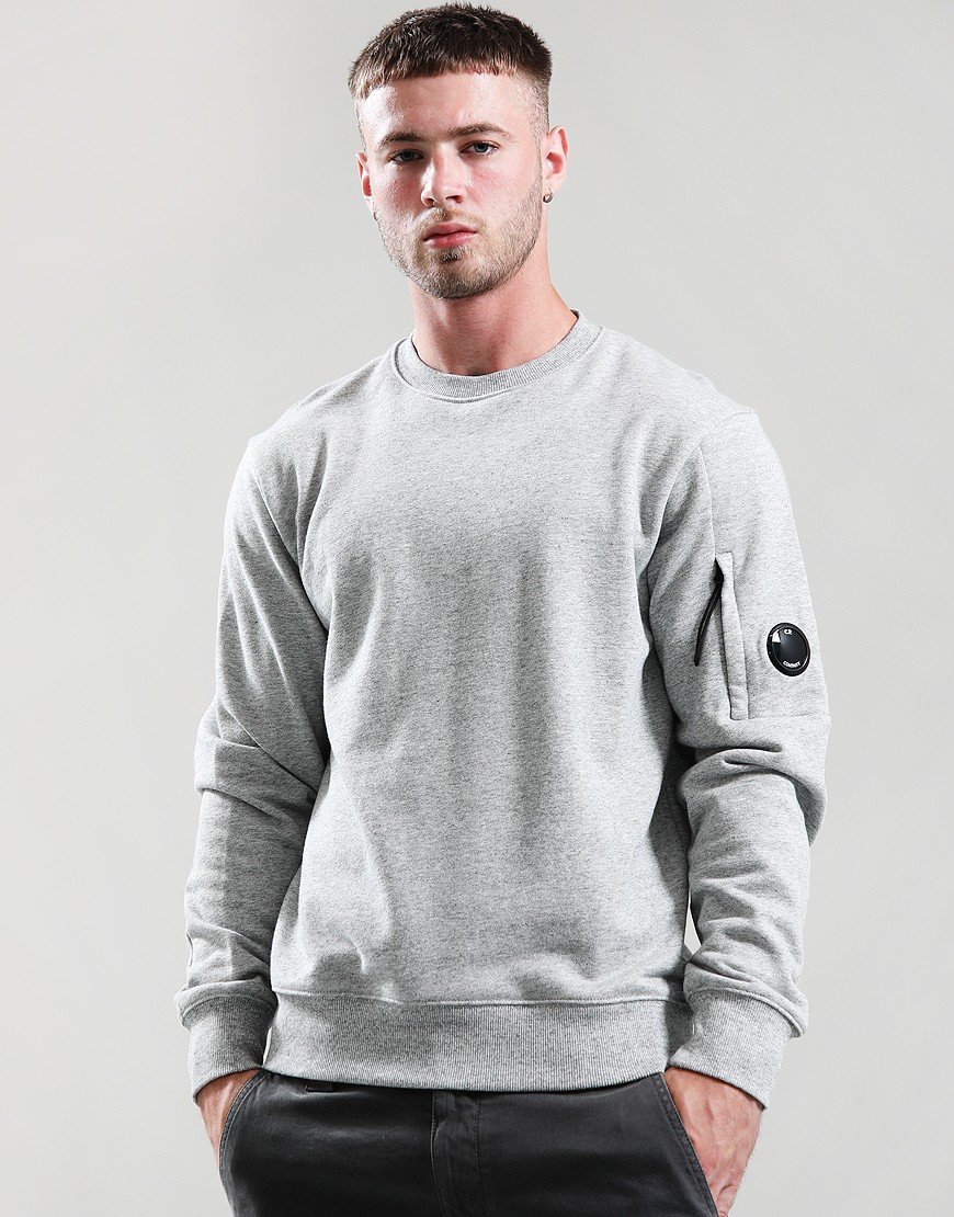 C.P. Company Diagonal Raised Fleece Sweat Greystone Melange