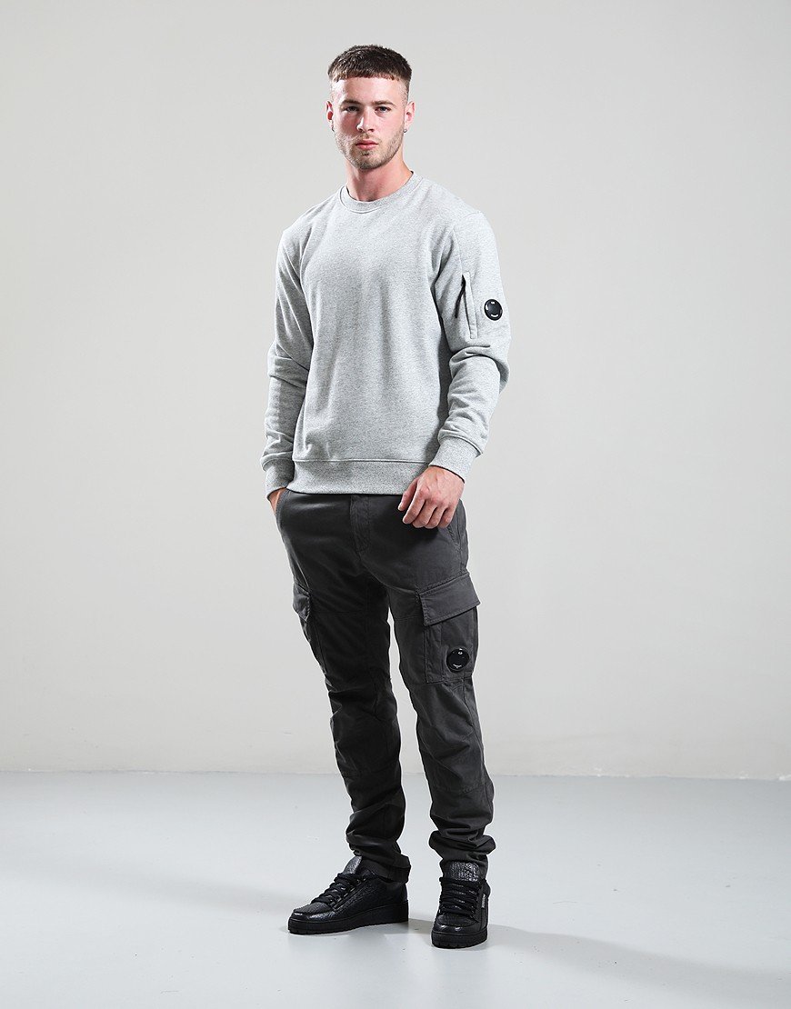 C.P. Company Diagonal Raised Fleece Sweat Greystone Melange
