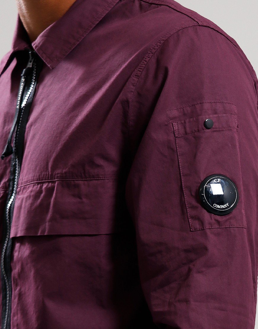 C P Company Gabardine Shirt Potent Purple Terraces Menswear