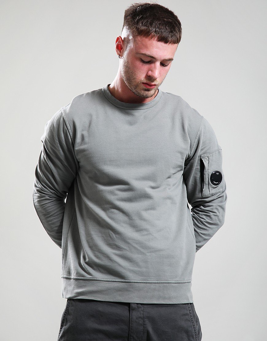 C.P. Company Light Fleece Crew Sweat Gunmetal