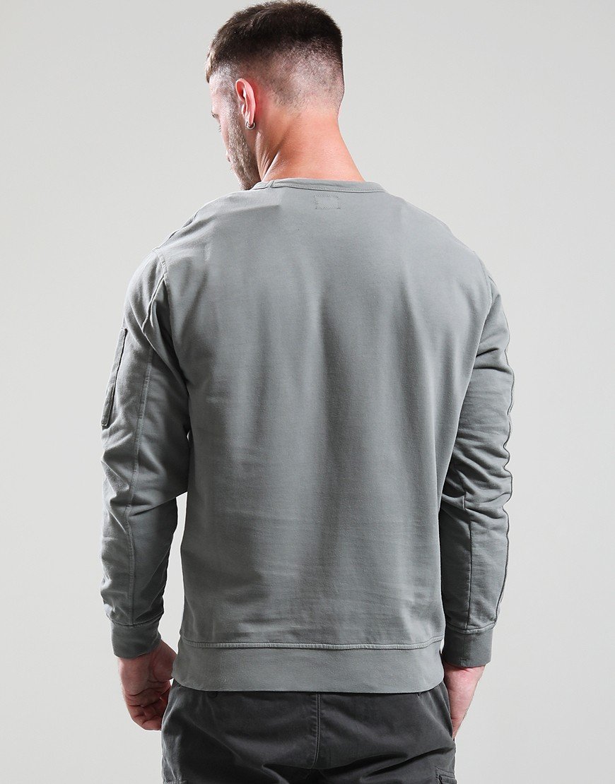 C.P. Company Light Fleece Crew Sweat Gunmetal