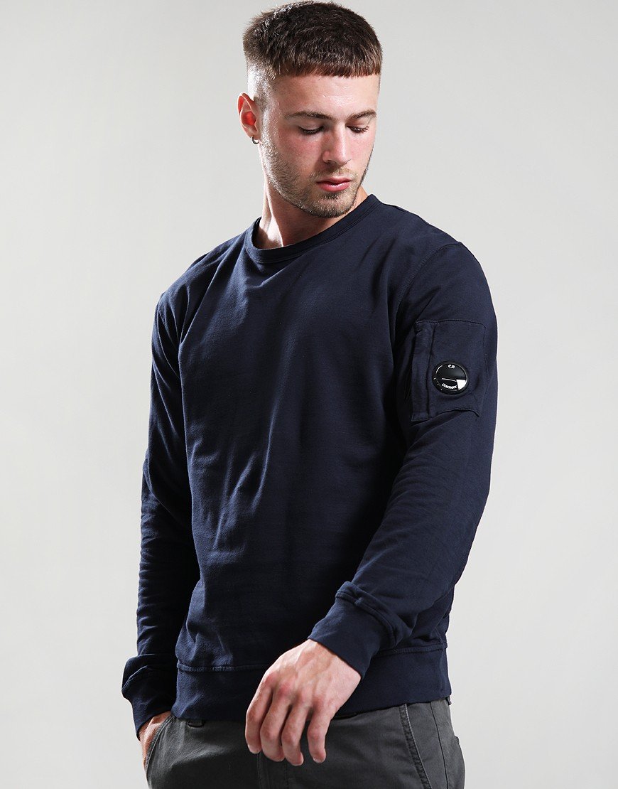 C.P. Company Light Fleece Crew Sweat Total Eclipse