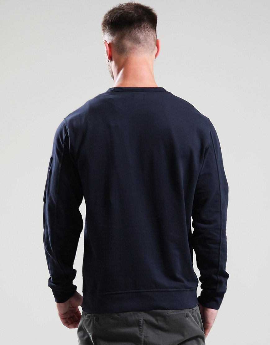 C.P. Company Light Fleece Crew Sweat Total Eclipse