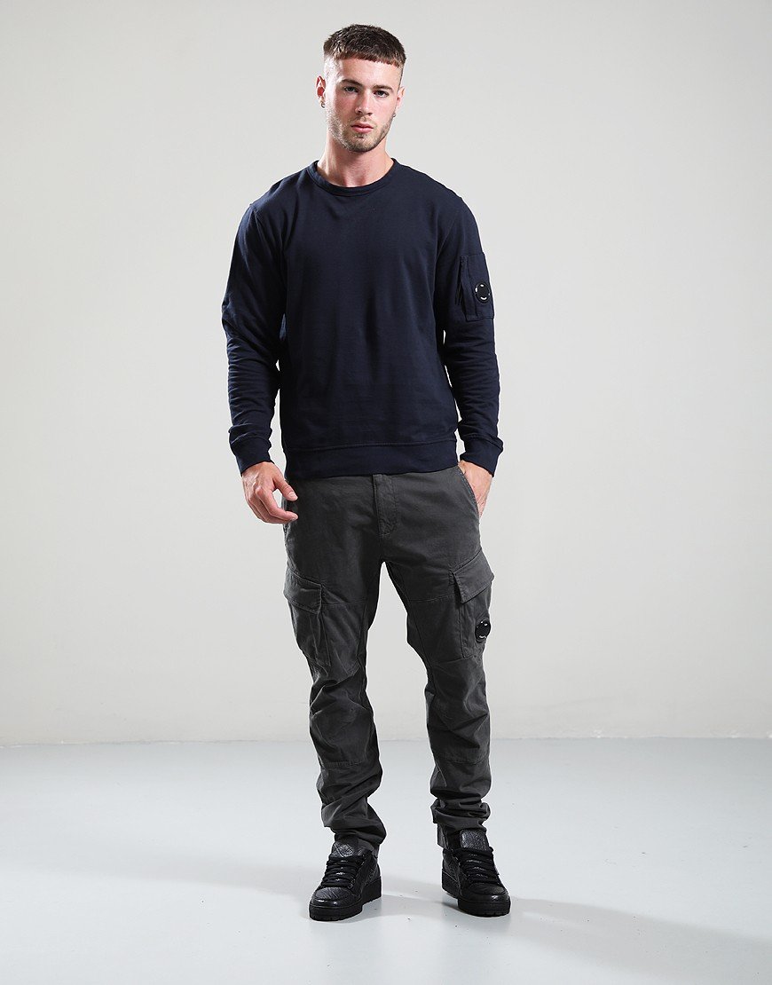 C.P. Company Light Fleece Crew Sweat Total Eclipse