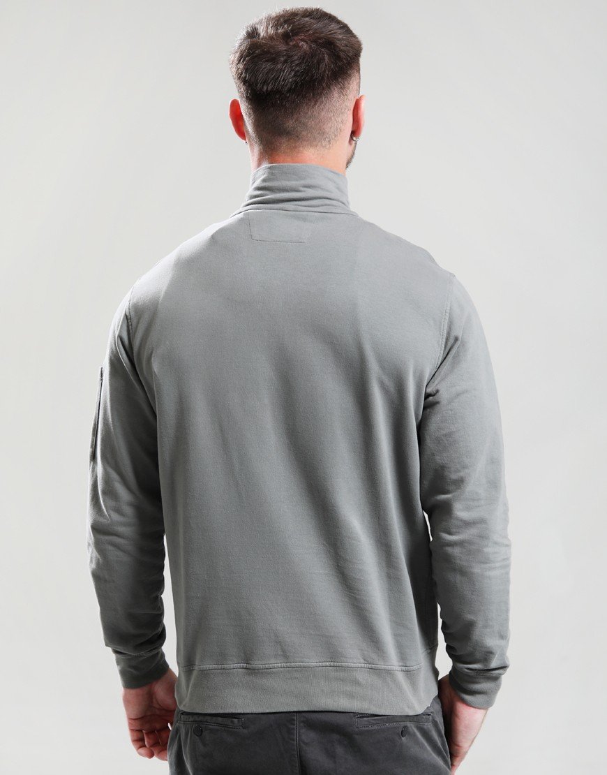 C.P. Company Light Fleece Half Zip Sweat Gunmetal