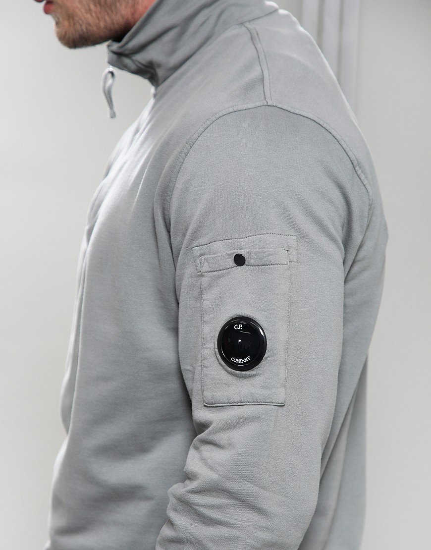 C.P. Company Light Fleece Half Zip Sweat Gunmetal