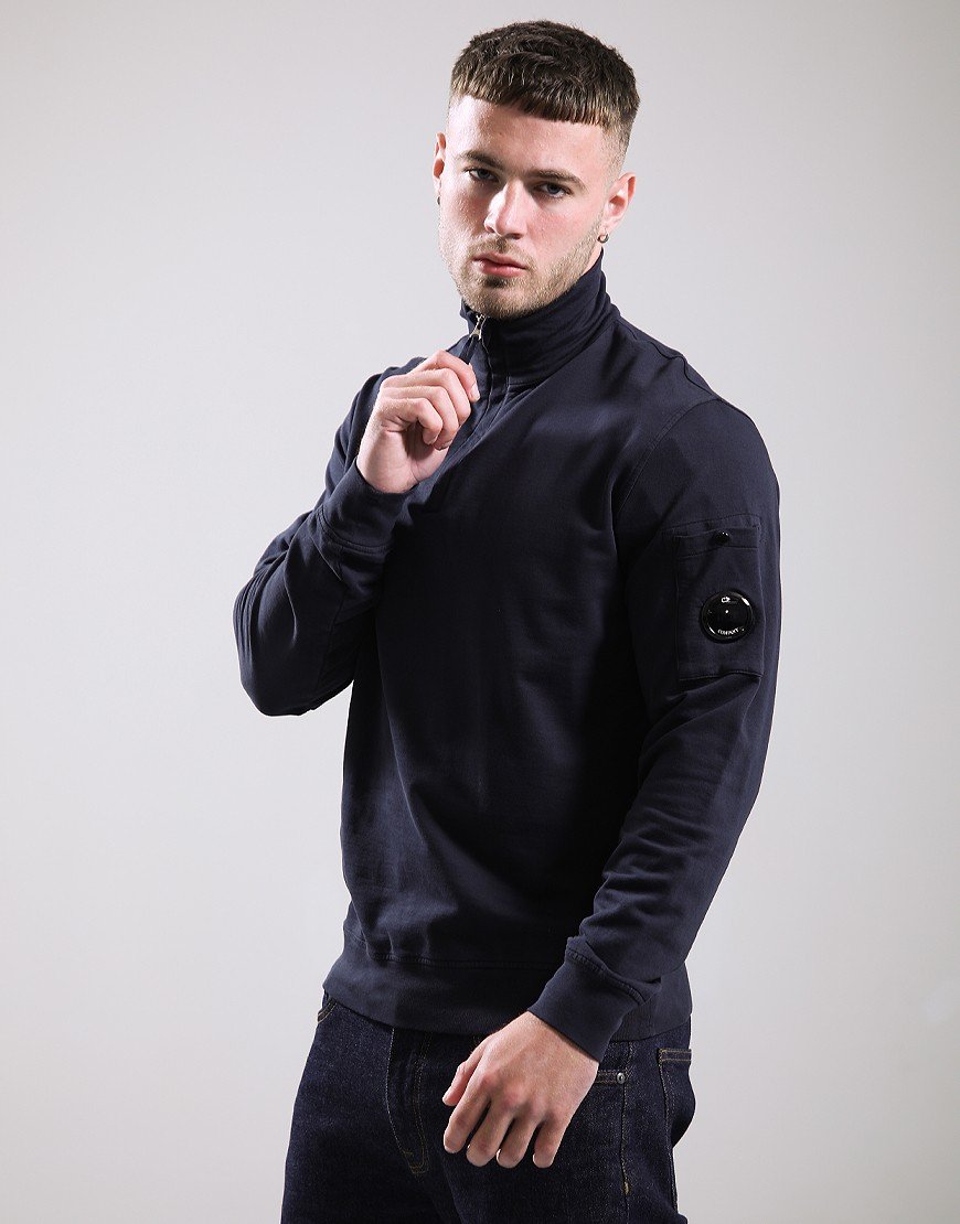 C.P. Company Light Fleece Half Zip Total Eclipse