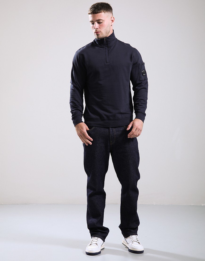 C.P. Company Light Fleece Half Zip Total Eclipse