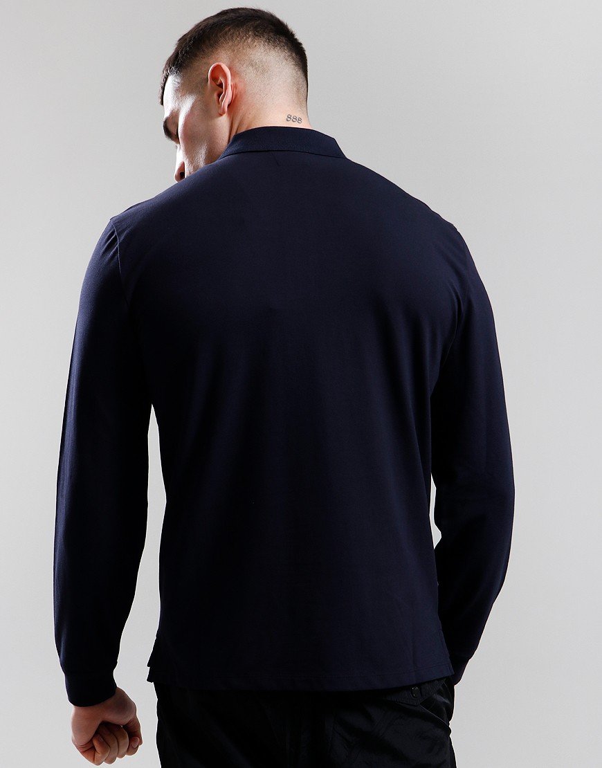 C.P. Company Long Sleeve Piquet Polo Total Eclipse