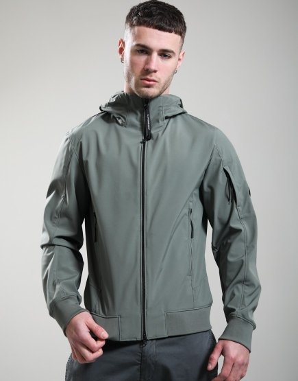 C.P. Company Shell-R Hooded Lens Jacket Laurel Wreath