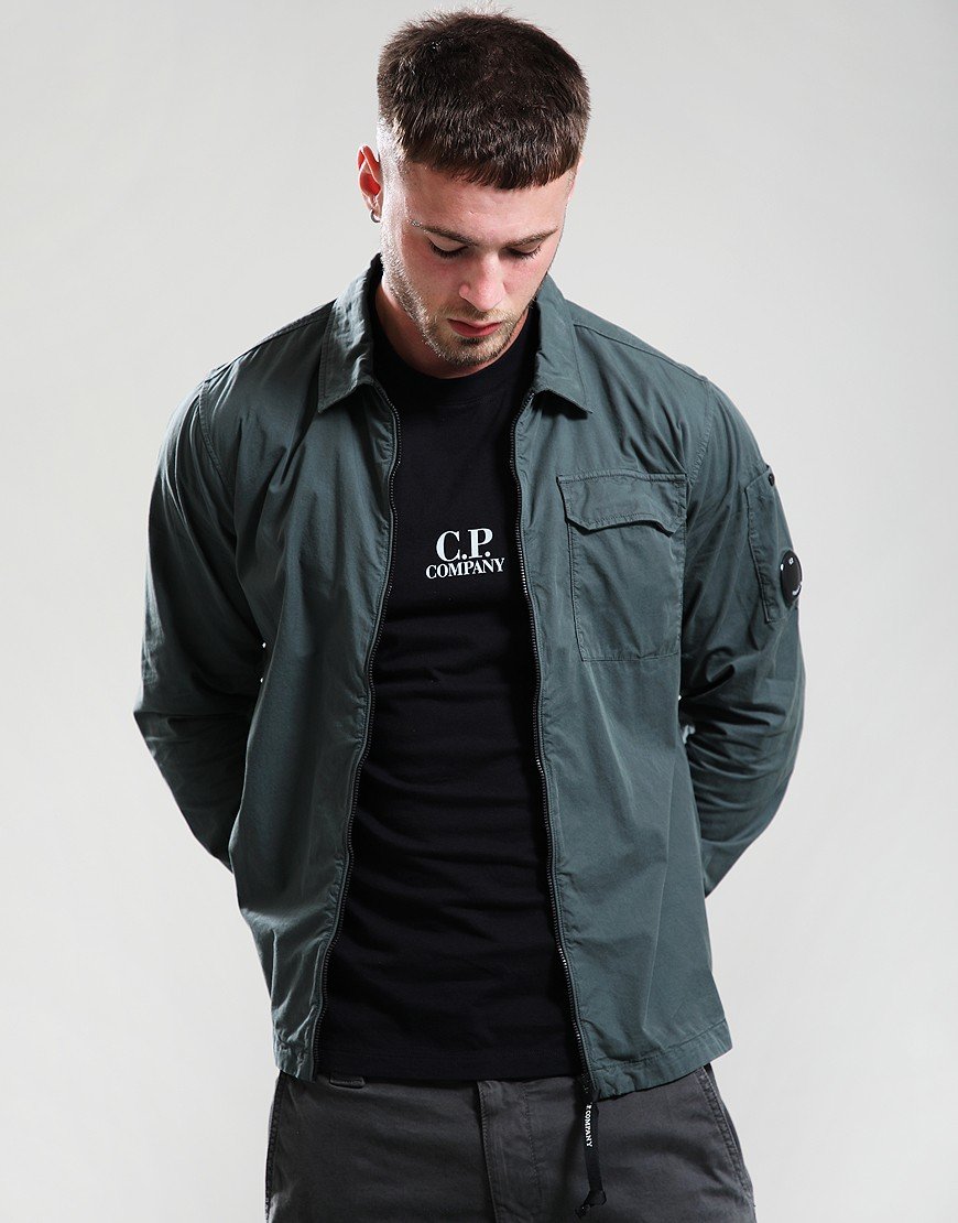 C.P. Company Organic Gabardine Overshirt Dark Shadow