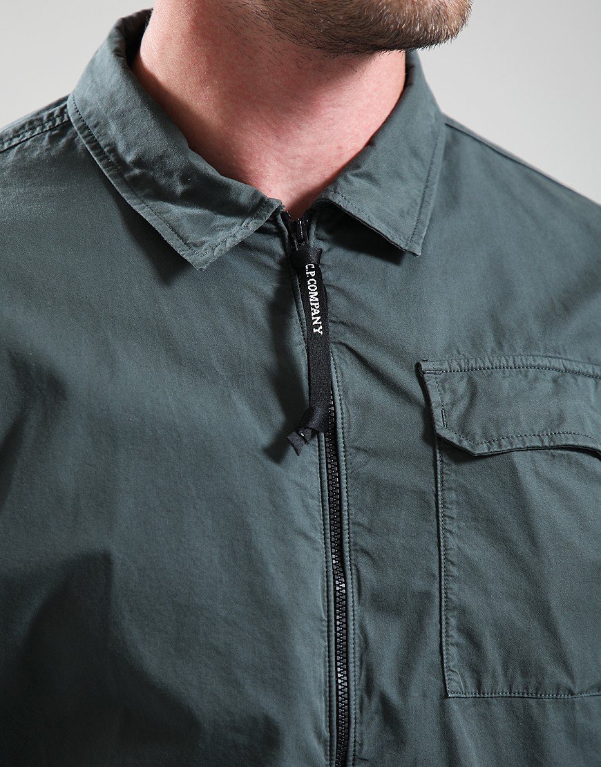 C.P. Company Organic Gabardine Overshirt Dark Shadow
