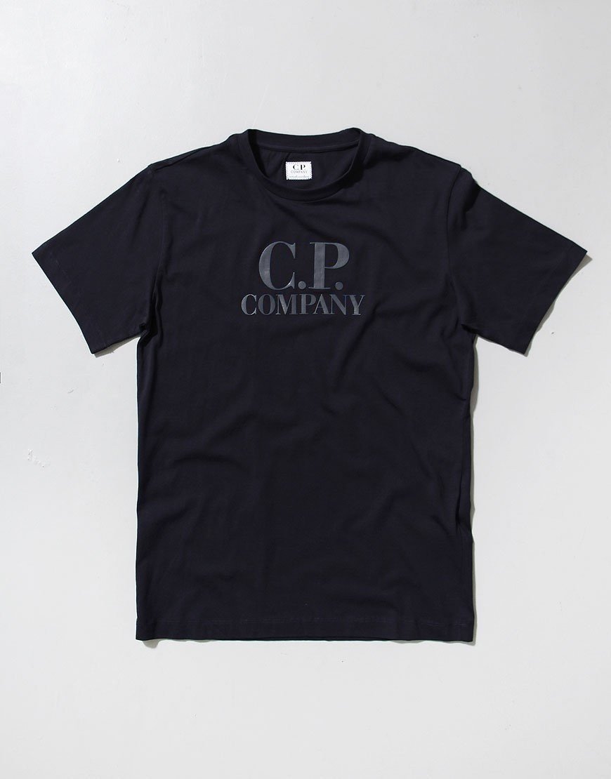 C.P. Company Kids Large Logo T-Shirt Total Eclipse