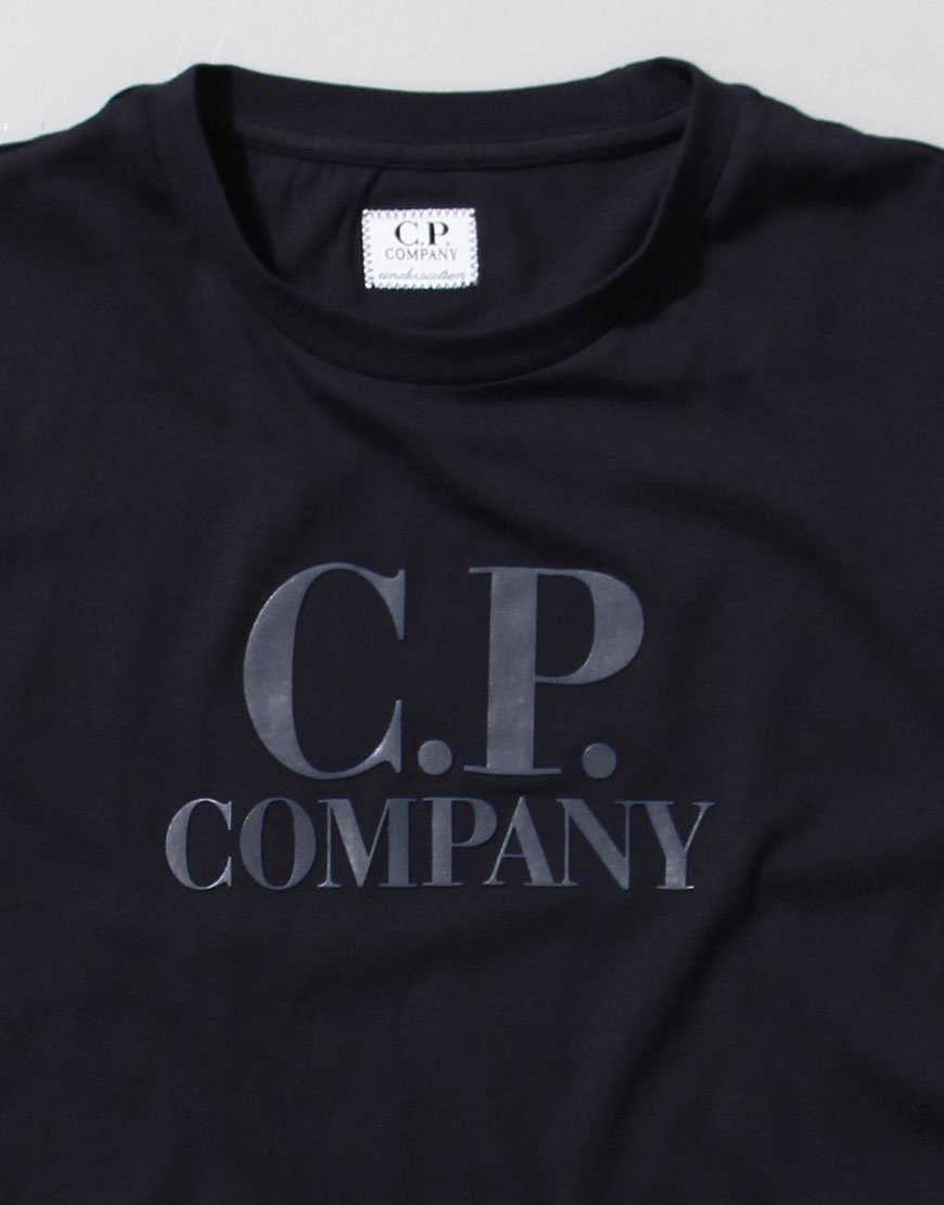 C.P. Company Kids Large Logo T-Shirt Total Eclipse