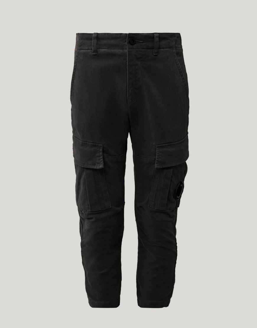 C.P. Company Kids Stretch Sateen Cargo Pant Black