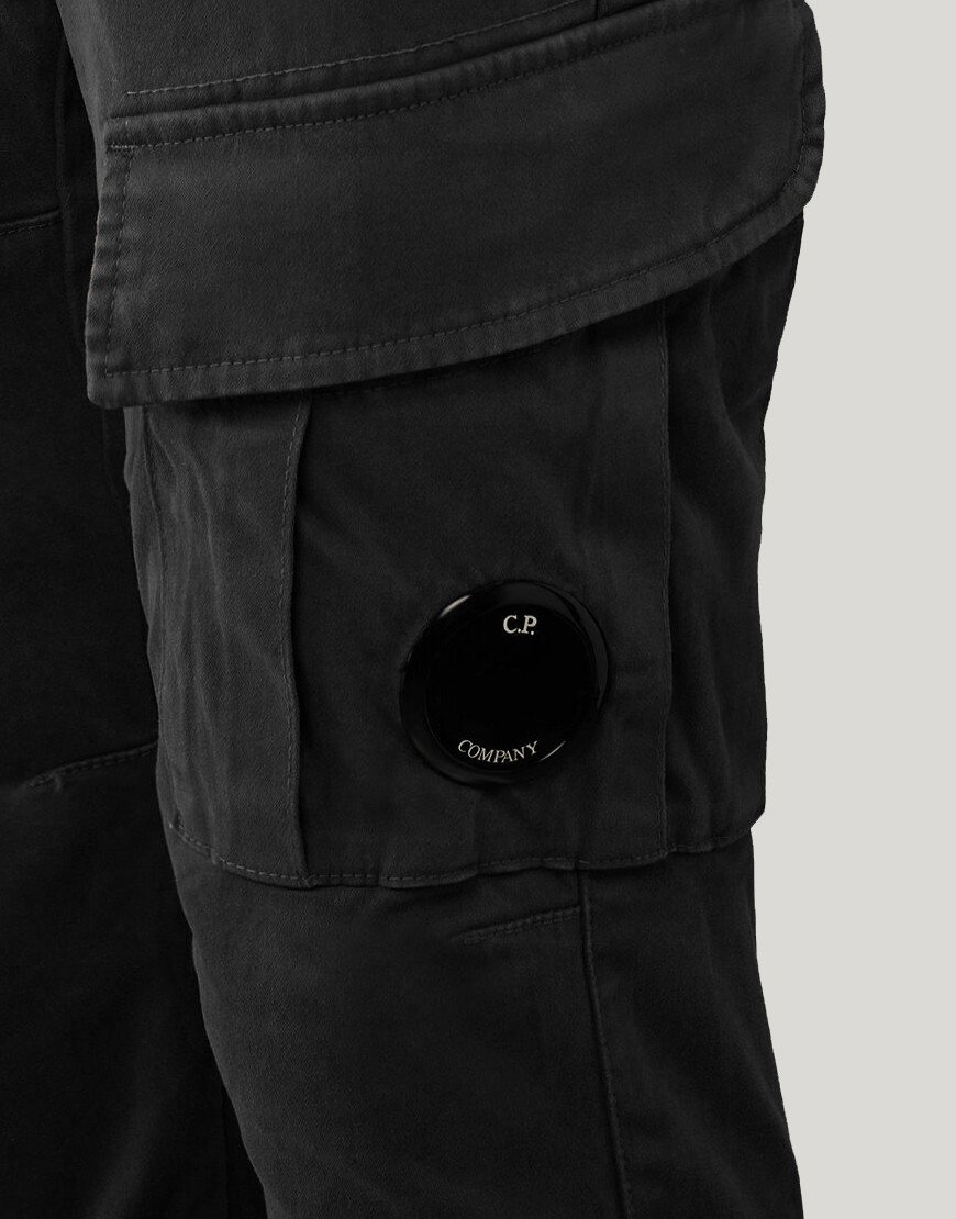 C.P. Company Kids Stretch Sateen Cargo Pant Black