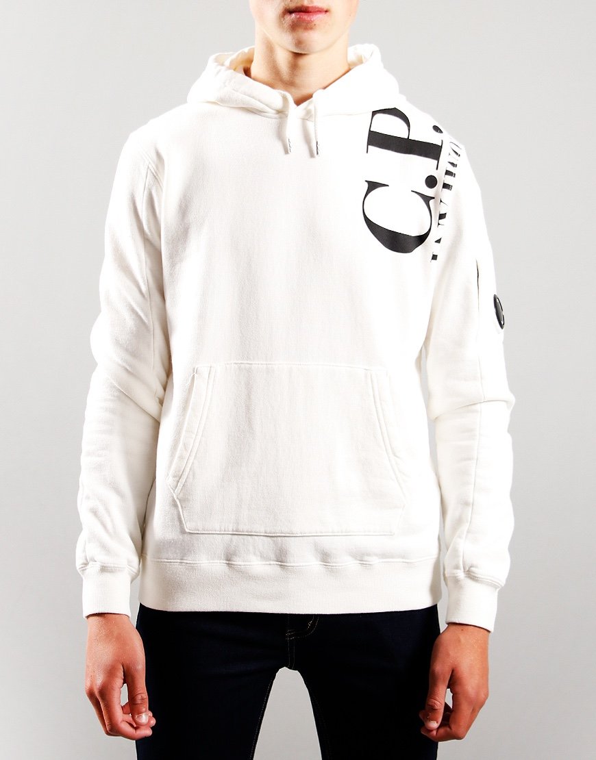 white cp hoodie
